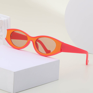 Gafas de sol Cat Eye LH-9101 para mujer, UV400, montura de PC, lentes negras, protección solar clase 2, color Tofu Pudding, estilo moderno. - Product Image 4