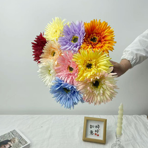YOPIN-7960 Flores de Crisantemo de Seda Artificiales Hechas a Mano, Estilo Natural, Gerbera para Accesorios de Fotografía de Bodas - Product Image 3