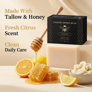 Sapone Artigianale al Sego di Manzo Naturale e Miele Grezzo, Detergente Profondo e Idratante per Viso e Corpo, OEM/Etichetta Privata - Product Image 4