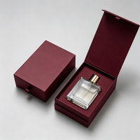 Boîte cadeau de luxe magnétique en forme de livre, gaufrée, avec ruban en satin et insert en velours, logo personnalisé quadricolore, vide, rigide, pour parfum