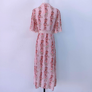 Vestido Maxi Bohemio con Estampado Floral Personalizado para Mujer, Vestidos para Fiestas en el Jardín - Product Image 4
