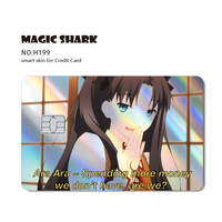 Autocollant de peau personnalisé brillant Magic Shark OEM, sans danger pour la peau, pour les cartes de crédit Master Visa