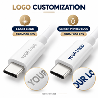 Câble de charge USB C vers USB C OEM 60W 3A, TPE souple, logo personnalisé, longueur et emballage sur mesure, fabricant en gros