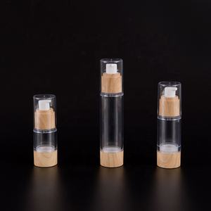 Bomba de plástico sin aire prensada, botella de Material <span class=keywords><strong>As</strong></span> y bambú con 15ml30ml50ml80m100mll - Product Image 2