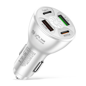 <span class=keywords><strong>Cargador</strong></span> <span class=keywords><strong>USB</strong></span> para coche, 4 puertos de carga rápida PD20W QC3.0 para <span class=keywords><strong>iPhone</strong></span> 14 <span class=keywords><strong>13</strong></span> Pro Max Huawei Samsung Phone, cargadores <span class=keywords><strong>USB</strong></span> <span class=keywords><strong>C</strong></span> - Product Image 5