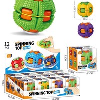 Spinner de Dedo con Doble Función, Modos de Empujar y Girar, Diseño Abstracto, Juguete de Plástico Práctico para la Oficina