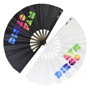 Precio de fábrica 21CM 8 pulgadas mango de bambú barato seda blanca impresión <span class=keywords><strong>novia</strong></span> boda fiesta tela de bambú ventilador de mano - Product Image 4