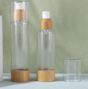 Bouteille sous vide en bambou et coquille <span class=keywords><strong>de</strong></span> bois, bouteille vide d'échantillon, parfum, reconstitution d'<span class=keywords><strong>eau</strong></span>, visage partiellement en bouteille - Product Image 3