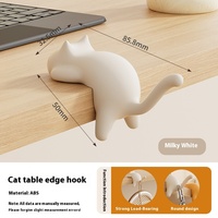 Crochet multifonctionnel réglable pour sac de table de couleur crème pour chat Crochet auto-adhésif portable à roulement solide