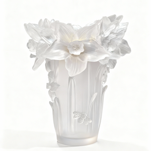 2026 纯白花瓶香炉手工琉璃水晶失蜡铸造，适合现代家居和禅意装饰 - Product Image 2