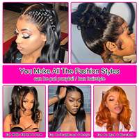 Perruques Lace Front 13x6 en cheveux naturels brésiliens, pré-épilées, avec closure en dentelle HD, pour femmes noires, fournisseurs