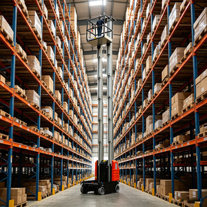 Plateforme élévatrice verticale automotrice de 7,5 m avec porte verrouillable 125 kg pour atrium d'hôtel - Product Image 3