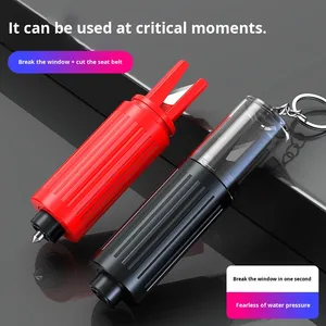 Marteau de sécurité 2-en-1 pour <span class=keywords><strong>voiture</strong></span> et brise-vitre avec coupe-ceinture de sécurité – Outil d'évacuation d'urgence et accessoire de sauvetage vital - Product Image 4