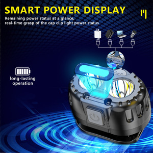 Cảm ứng đèn Pha Đôi LED được xây dựng trong pin 500 lumens điện hiển thị USB có thể sạc lại đầu Torch đèn cảm biến chuyển động đèn pha - Product Image 2