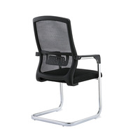 Chaise de bureau de haute qualité sans roulettes, en tissu maillé, à base trépan, fixe, pour réunions, réceptions, visiteurs, événements et salles d'attente