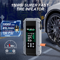 Démarreur de saut de batterie de voiture portable 4 en 1 Booster de voiture Jumpstarter Power Bank 65W charge rapide OEM avec compresseur de pompe à air