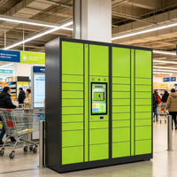 Boîte de colis intelligente personnalisée pour entrepôt extérieur, avec casiers de livraison express pour appartements et système de gestion de contenus Ark Lockers