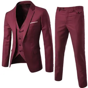 2023 New Men's Slim Fit Suit Three piece British Style Suit