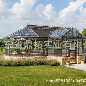 Véranda en verre double vitrage Low-E trempé, style contemporain, pour villa, utilisation extérieure dans un jardin - Product Image 3