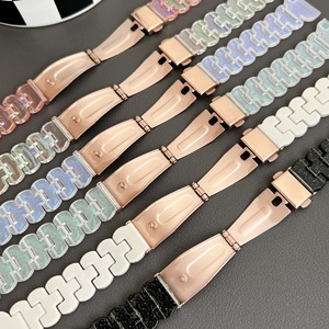 IVANHOE 20mm 22mm Bracelet laser en résine éblouissante Bracelet de loisirs adapté pour Samsung <span class=keywords><strong>Galaxy</strong></span> <span class=keywords><strong>Watch</strong></span> 5/4 <span class=keywords><strong>Active2</strong></span> <span class=keywords><strong>40mm</strong></span> 44mm Bend - Product Image 2
