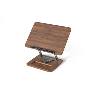 2026 Trending Adjustable Wooden Book Stand Foldable Laptop Tablet Holder 360° <b>Rotating</b> Ergonomic Reading <b>Desk</b> Stand - Product Image 6