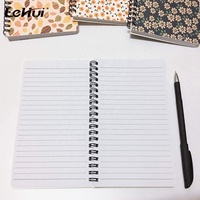Fabricant Directement 4 Pack 160 Pages B6 Taille 5*7 Pouces Cahier à Spirale à Couverture Kraft Avec Collège Ligné pour les Étudiants