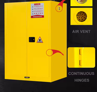 Armoire de stockage métallique robuste à double porte pour produits inflammables avec serrure électronique pour la sécurité des laboratoires chimiques