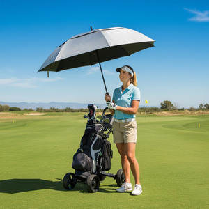 Custom Printed Logo Promotional Golf Umbrella Stick Umbrella with Pongee Fabric for Advertising Gifts - Product Image 6