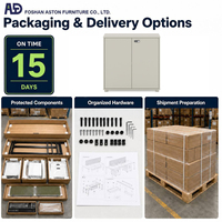 Bibliothèque de bureau beige avec serrure, armoire de rangement ouverte multi-niveaux pour bureau de direction
