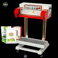 Nouvelle machine de scellage thermique semi-automatique pneumatique verticale en acier inoxydable QLF-700A 2023 pour sacs de grande taille, films, feuilles et verres de boissons