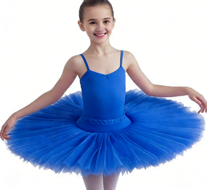 Falda de Ballet para Niñas, Falda de Tul con Malla Esponjosa, Tutú de Bailarina, Disfraz para Actuaciones, Entrenamiento y Competencias Infantiles - Product Image 3