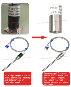 مستشعر حرارة <span class=keywords><strong>Pt100</strong></span>، ثيرمستور بلاتيني WZP 304 من الفولاذ المقاوم للصدأ، مسبار مقاوم للماء IP68، قضيب استشعار حرارة Cu50، تصنيع حسب الطلب - Product Image 5