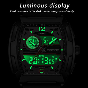 Reloj Deportivo Digital Sanda 6329 con Forma de Barril para Adolescentes, Multifuncional, Luminoso e Impermeable - Product Image 3