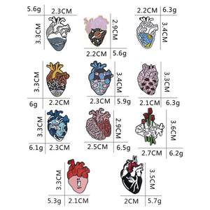Emblema Presentes Anatômico Coração Esmalte Pinos Anatomia Médica Coração Broche para Doctor Nurse Lapel Pin - Product Image 4