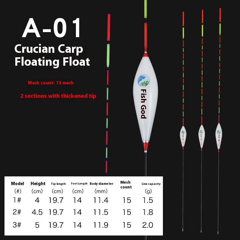Flotteur de carpe crucian A-01