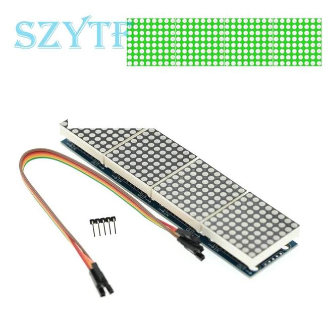 BSSY)1pcs MAX7219 Dot Matrix Module Control Single Chip Microcomputer 4-in-1 Display 5P Line