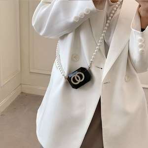 <span class=keywords><strong>Mini</strong></span> bolso de diseñador BZ053 para Airpos, carcasa protectora de lujo, cadena de perlas, bandolera, cuello Halter acrílico, Bolso pequeño decorativo - Product Image 5