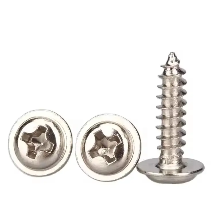 PWB M1.7M2 M2.3M2.6M3.5M4 Phillips cross slotted disc head screws with washers flanged truss head tapping screws