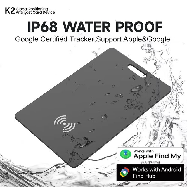 MFi Global Real-time Positioning Anti-loss Air Tags Card Tracker Compatible with Google Find Hub Android Tags Smart Card Tracker