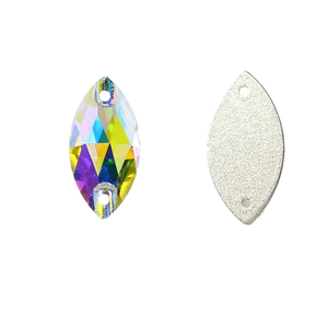 VC Navette en forme 18*9mm en vrac Flatback coudre strass acrylique perles en vrac pour bricolage vêtement robe chaussures accessoires - Product Image 5