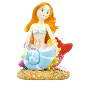 Offre Spéciale Mer Parc Souvenirs Ornements Sirène Figurine Personnalisé Statue En Résine Pour Cadeaux