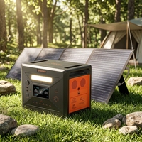 Système d'alimentation de secours à onde sinusoïdale pure 2500W 2304Wh avec panneau solaire pliable 200W et recharge automobile pour utilisation hors réseau et en cas d'urgence