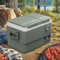 KGD38 Alpicool Portable 12v Voiture Réfrigérateur Congélateurs Camping Refroidisseur Électrique avec Poignée Double Zone Voiture Réfrigérateur Voiture Maison Double Usage