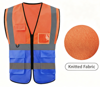 Rompi Keselamatan Reflektif Visibilitas Tinggi Kualitas Premium ANSI Kelas 2 Berbahan Mesh Bernapas untuk Profesional Industri