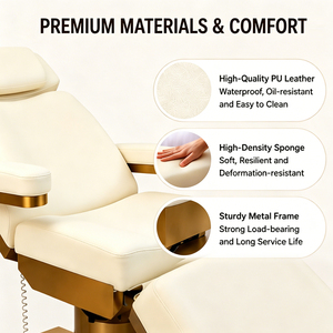 Modern Gold Beauty Salon Furniture Medical Facial Spa Bed 4 Motors Electric Saloon Reclining Cosmetic Therapy Bed Facial Tattoos - Product Image 4