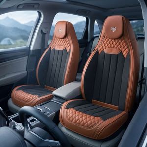 Ensemble complet de sièges de voiture en PU de luxe, design nid d'abeille, respirant, résistant à l'usure, version 9D, sport universel toutes saisons, 5 places avant - Product Image 1