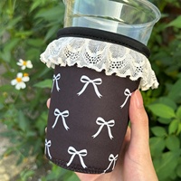 Manchon de tasse personnalisé en néoprène avec logo, pour café glacé, mariage et boissons froides, modèle vierge