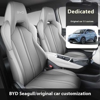 Housse de siège de voiture complète personnalisée avancée pour BYD Seagull ensemble complet avant et arrière avec coussin en cuir quatre saisons