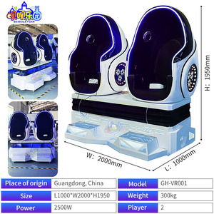 Indoor Home Amusement Immersive 2-Seat Dynamic 9D VR <strong>Egg</strong> <strong>Chair</strong> 360 Motion Simulator Game Machine - Product Image 5
