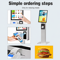 Imprimante thermique sur pied 15,6/21,5/24 pouces, scanner de code QR, écran tactile LCD, machine de commande et de paiement automatique